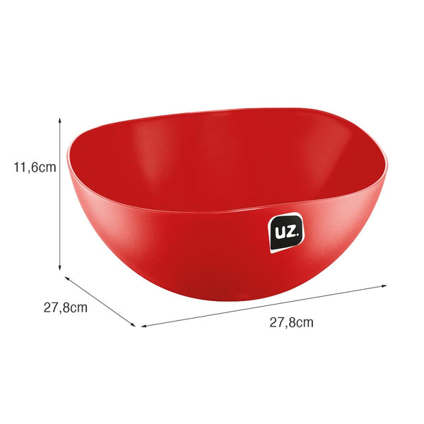 Saladeira Gold 3 Litros Vermelho UZ - medidas