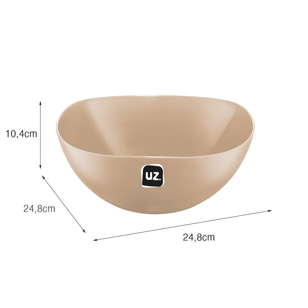 Saladeira Gold 2 Litros Capuccino UZ - medidas