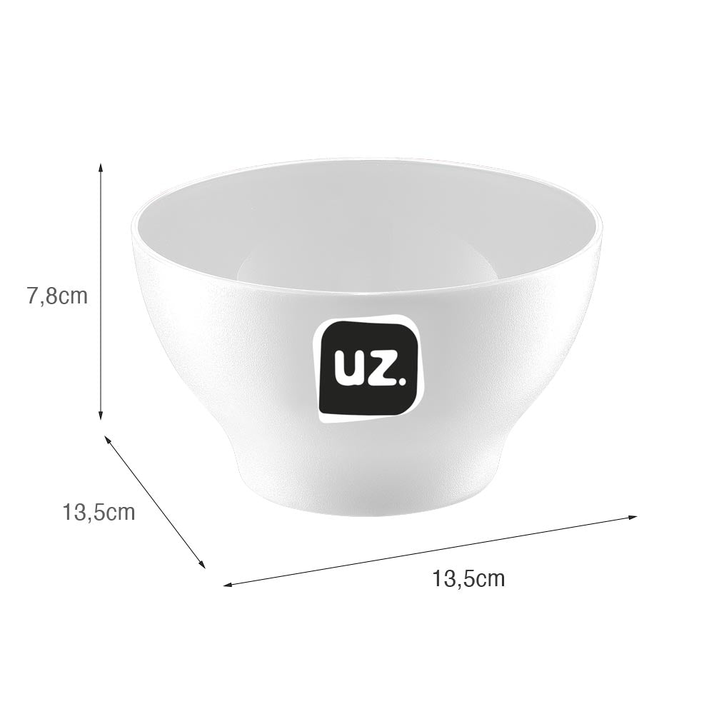Cumbuca Premium 500ml Branco UZ - medidas