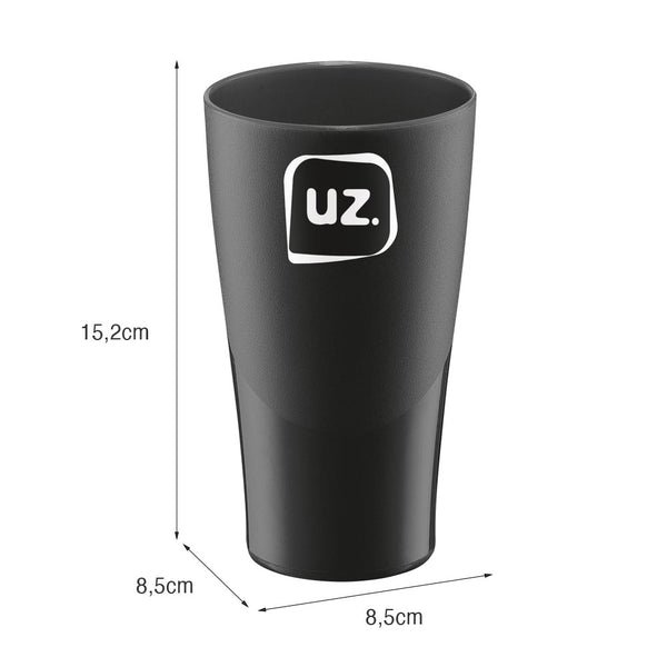 Copo Slim 500ml Preto UZ - medidas