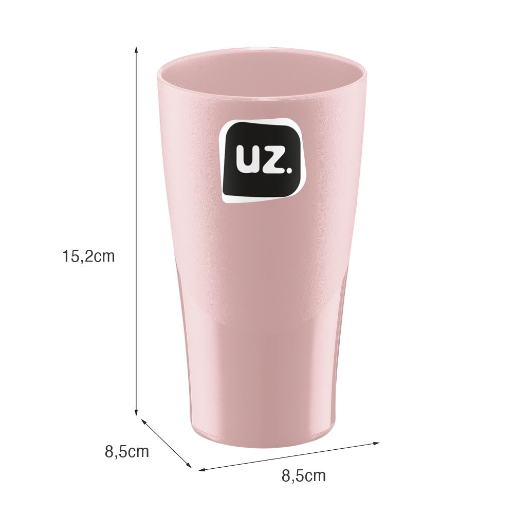 Copo Slim 500ml Rosa UZ - medidas
