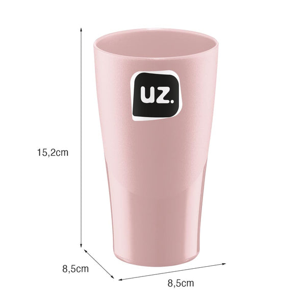Copo Slim 500ml Rosa UZ - medidas