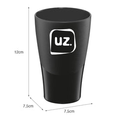 Copo Slim 300ml Preto UZ - medidas
