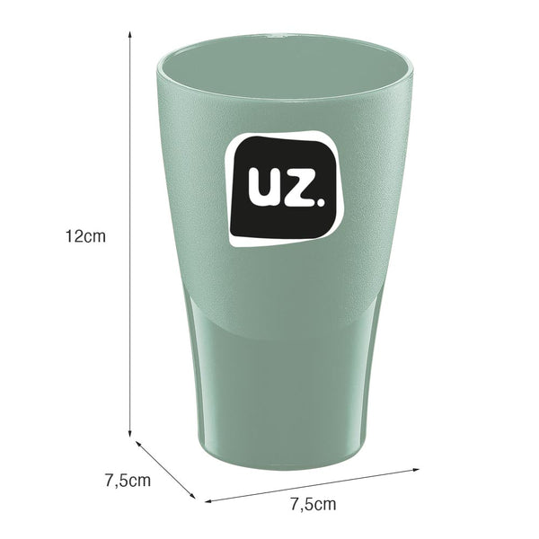 Copo Slim 300ml Verde Menta UZ - medidas