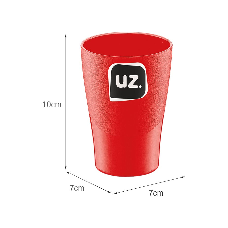 Copo Slim de plástico vermelho, 240 ml, da UZ Utilidades