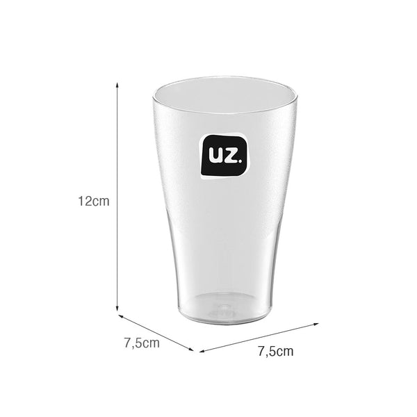 Copo Premium Translúcido 300ml Transparente UZ - medidas
