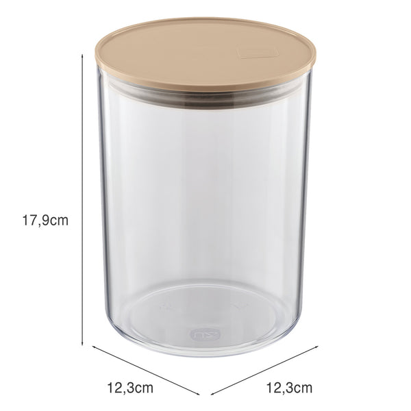 Organizador Hermético 1,4litros Capuccino UZ - medidas
