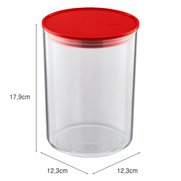 Organizador Hermético 1,4litros Vermelho UZ - medidas