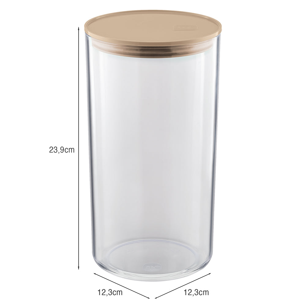 Organizador Hermético 1,9litros Capuccino UZ - medidas