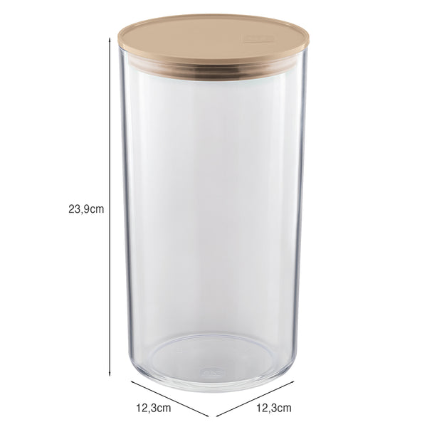 Organizador Hermético 1,9litros Capuccino UZ - medidas