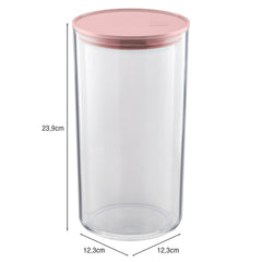 Organizador Hermético 1,9litros Rosa Quartz UZ - medidas