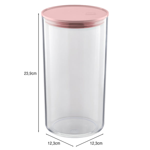 Organizador Hermético 1,9litros Rosa Quartz UZ - medidas