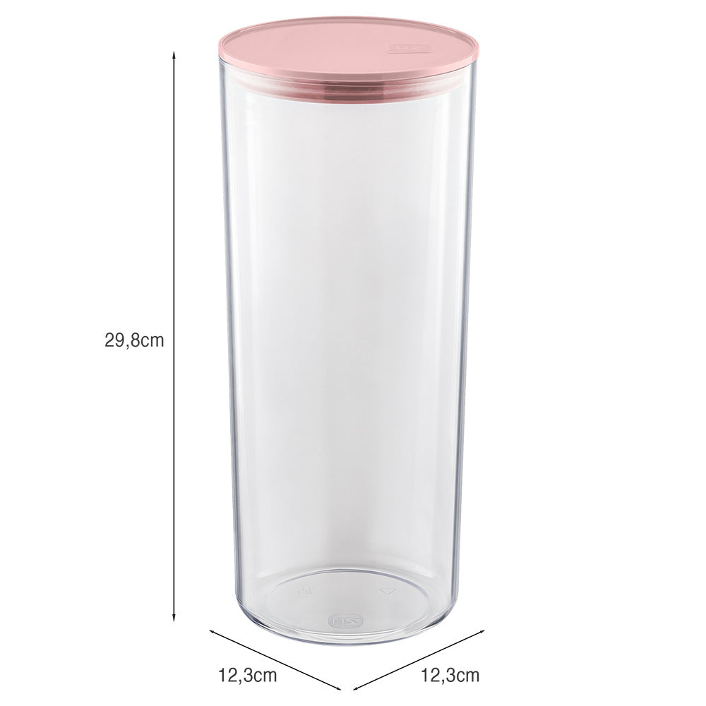 Organizador Hermético 2,5litros Rosa UZ - medidas