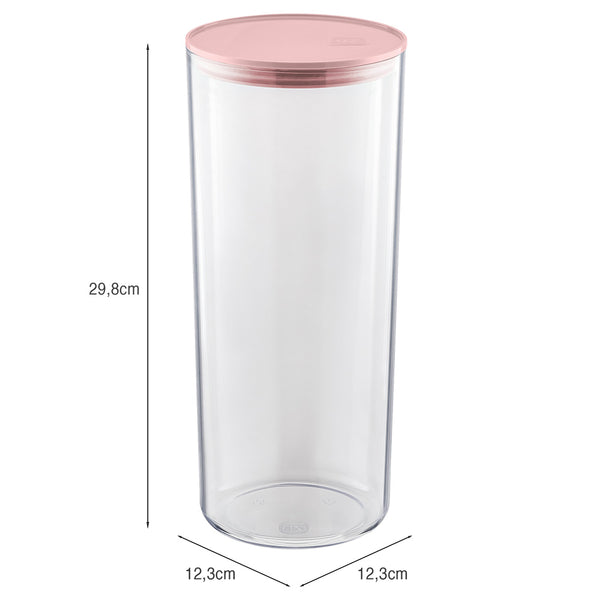 Organizador Hermético 2,5litros Rosa UZ - medidas