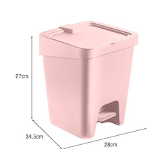 Lixeira Slim 15 Litros com Pedal Rosa UZ - medidas