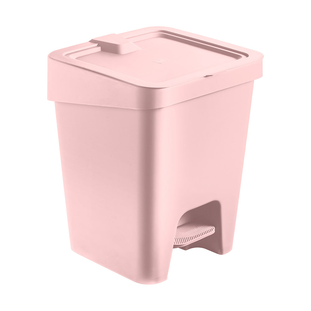 Lixeira Slim 15 Litros com Pedal Rosa UZ