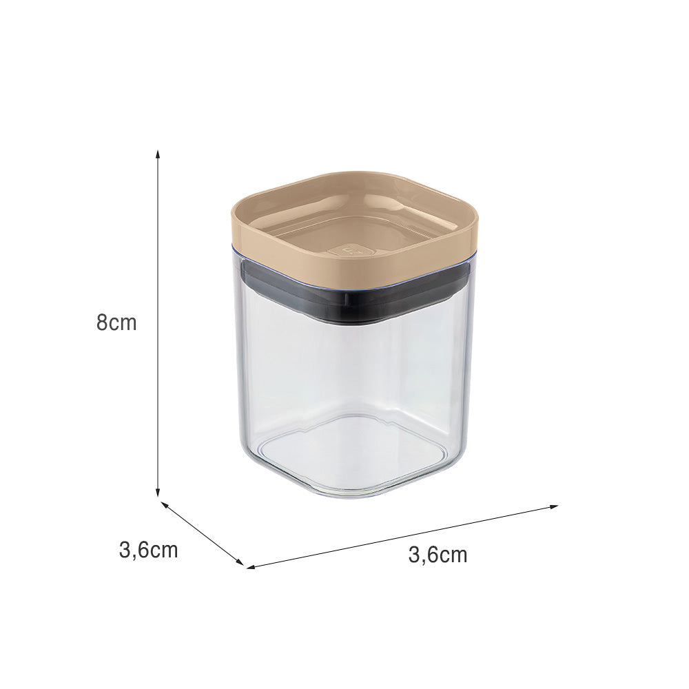 Organizador Hermético 150ml com Tampa Capuccino UZ - medidas
