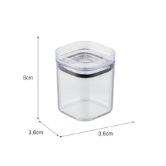Organizador Hermético 150ml com Tampa Transparente UZ - medidas