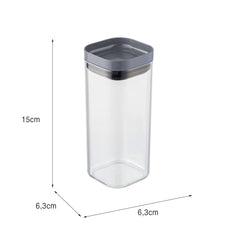Organizador Hermético 350ml com Tampa Cinza UZ - medidas