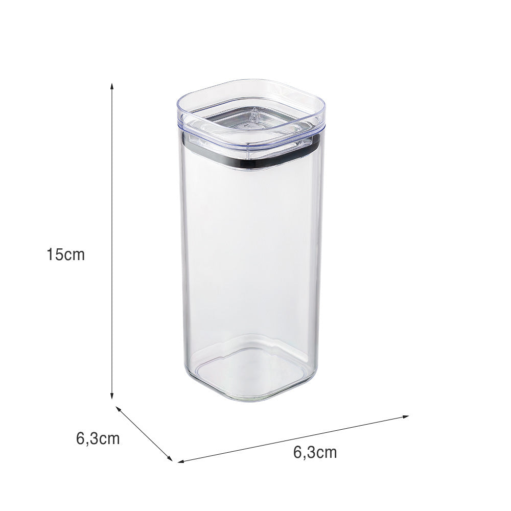 Organizador Hermético 350ml com Tampa Transparente UZ - medidas