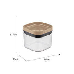 Organizador Hermético 450ml com Tampa Capuccino UZ - medidas