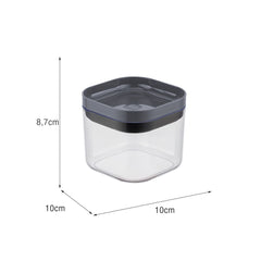 Organizador Hermético 450ml com Tampa Cinza UZ - medidas