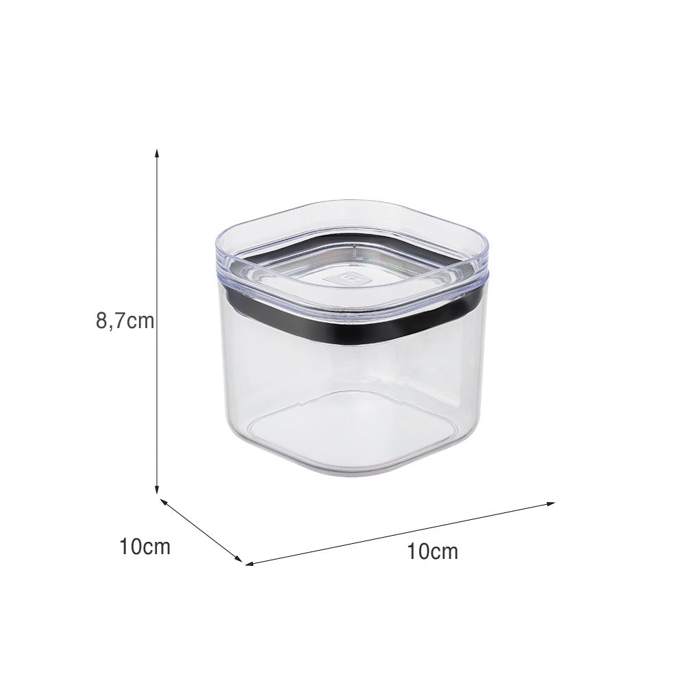 Organizador Hermético 450ml com Tampa Transparente UZ - medidas