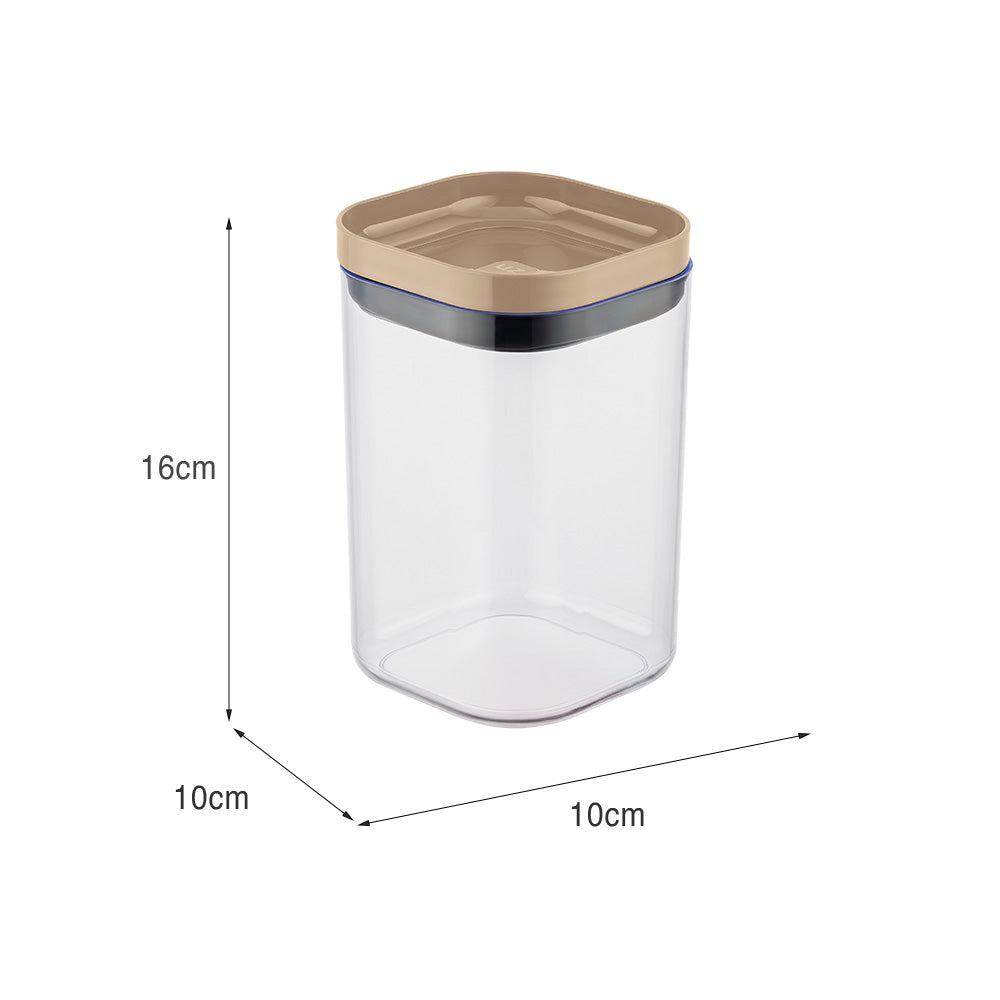 Organizador Hermético 1 Litro com Tampa Capuccino UZ - medidas
