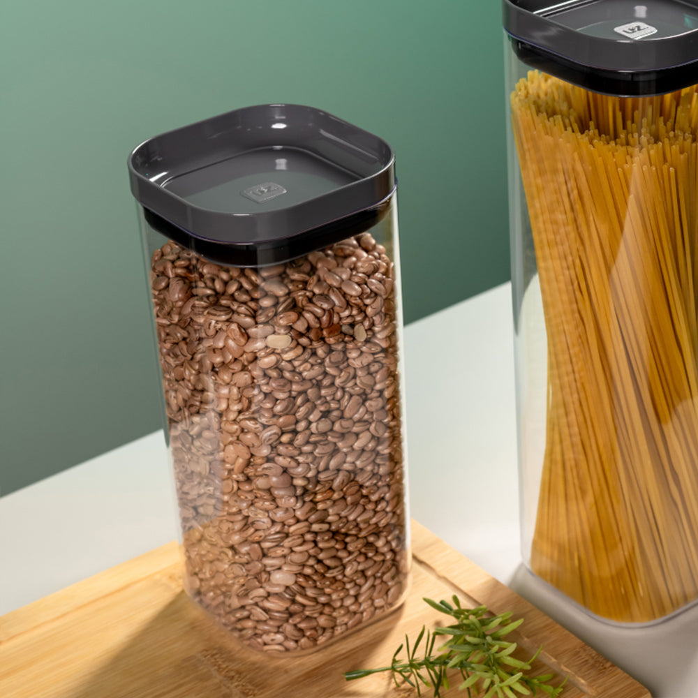 Organizador Hermético 1,5 Litros com Tampa Cinza UZ - ambiente