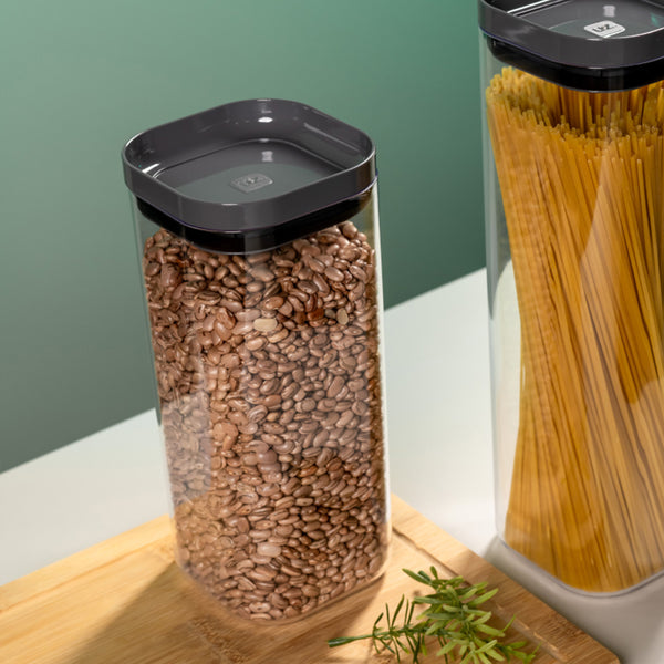 Organizador Hermético 1,5 Litros com Tampa Cinza UZ - ambiente