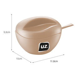Açucareiro Gold 15cmx11,8cm Capuccino UZ - medidas