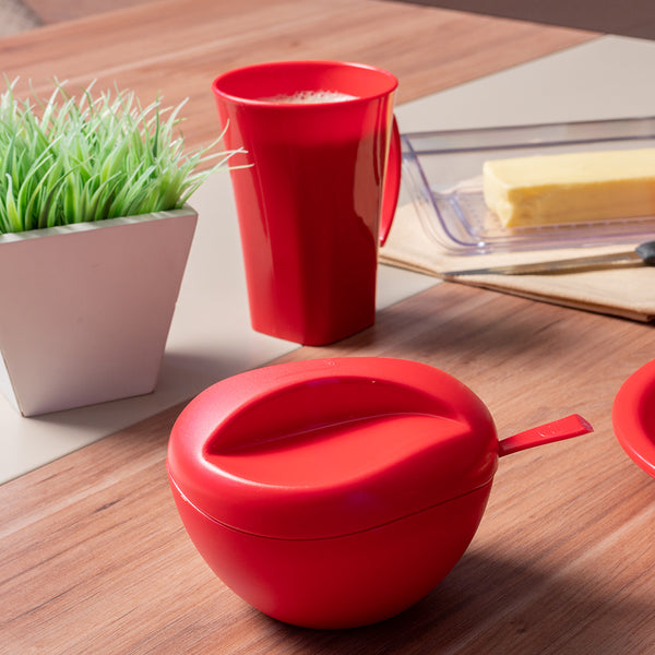 Açucareiro Gold 15cmx11,8cm Vermelho UZ - ambiente