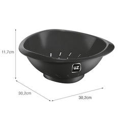 Escorredor de Massa Premium 30,2x30,2cm Preto UZ - medidas