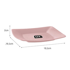Prato para Lanche Slim P Rosa UZ - medidas