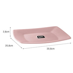 Prato para Lanche M Rosa UZ - medidas