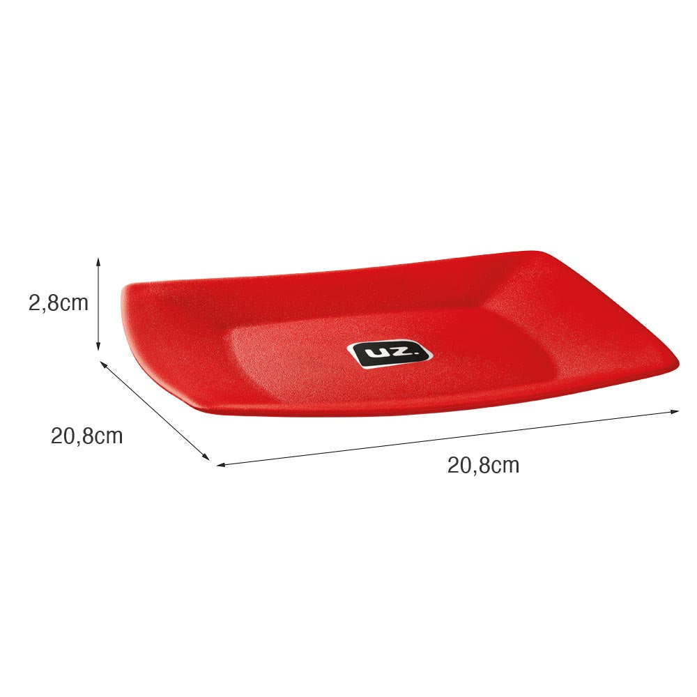 Prato para Lanche M Vermelho UZ