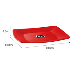 Prato para Lanche M Vermelho UZ