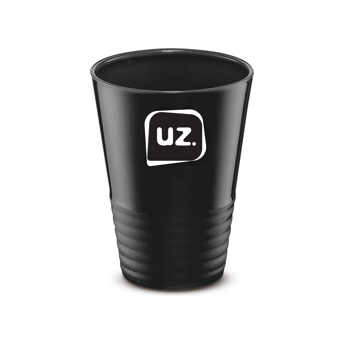 Copo Gomado de plástico preto, 300 ml, da UZ Utilidades