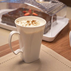 Caneca para Capuccino Plus 400ml Branco UZ - fundo branco