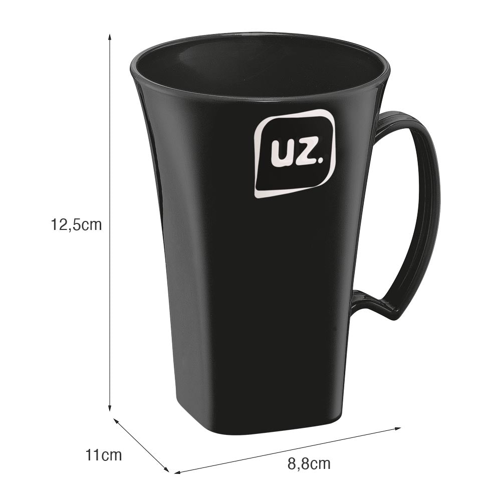 Caneca para Capuccino Plus 400ml Preto UZ