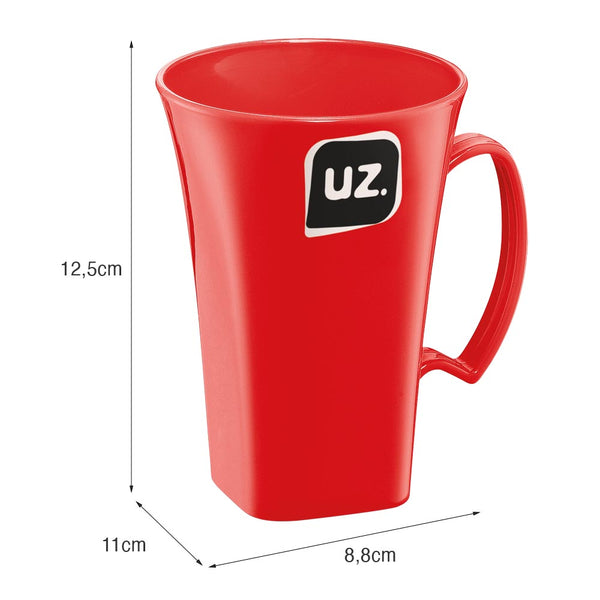 Caneca para Capuccino Plus 400ml Vermelho UZ