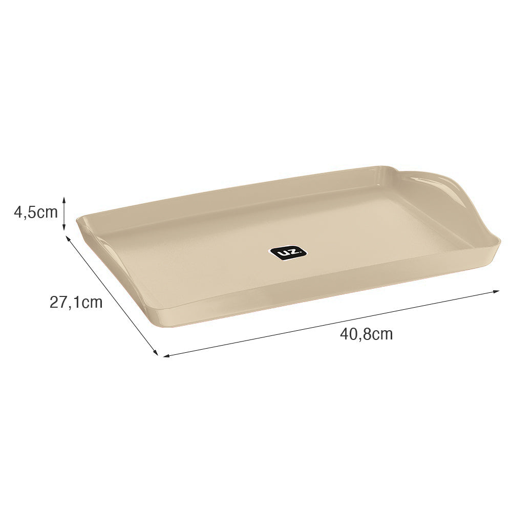 Bandeja Plus 40,8cm X 27,1cm Capuccino UZ - medidas