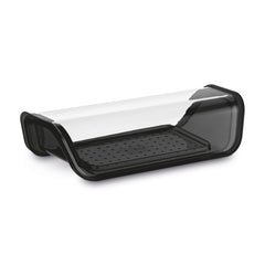 Travessa com Tampa e Bandeja Dreno 22,2cm Preto UZ - ambientada