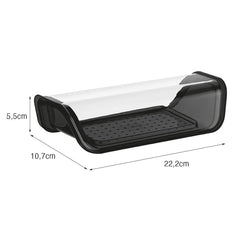 Travessa com Tampa e Bandeja Dreno 22,2cm Preto UZ - medidas