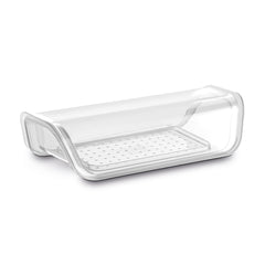 Travessa com Tampa e Bandeja Dreno 22,2cm Transparente UZ - ambientada