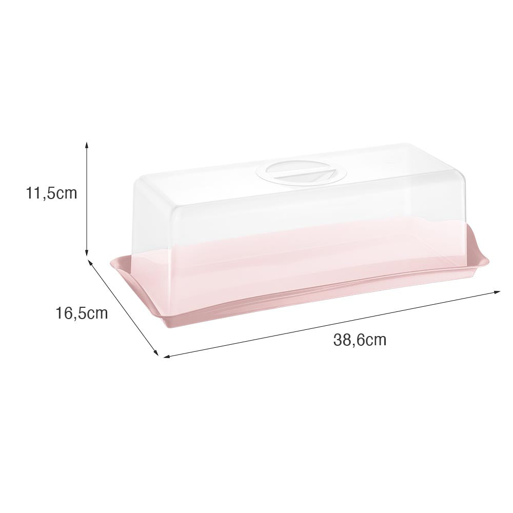 Porta Pães 16,5cm x 38,6cm Rosa UZ