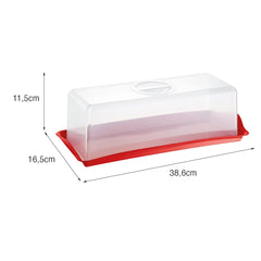 Porta Pães 16,5cm x 38,6cm Vermelho UZ