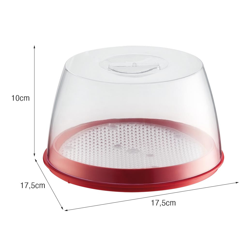 Queijeira Premium 17,5cm X 17,5cm Vermelho UZ