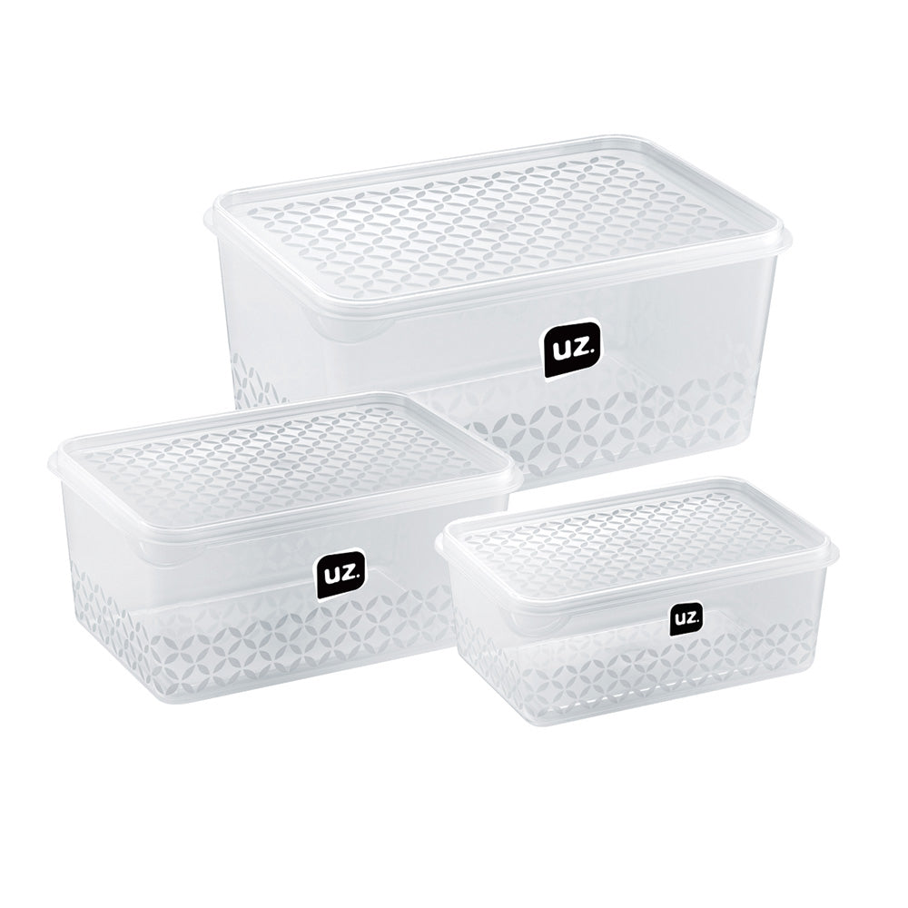 Kit 3 Potes Multiuso Transparente UZ