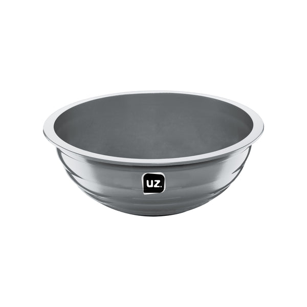 Saladeira Gomada de plástico cinza, 4 litros, da UZ Utilidades